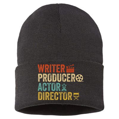 Writer Producer Actor Director Retro Film Filmmaking Sustainable Knit Beanie