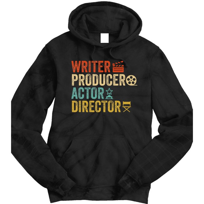 Writer Producer Actor Director Retro Film Filmmaking Tie Dye Hoodie