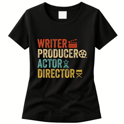Writer Producer Actor Director Retro Film Filmmaking Womens T-Shirt