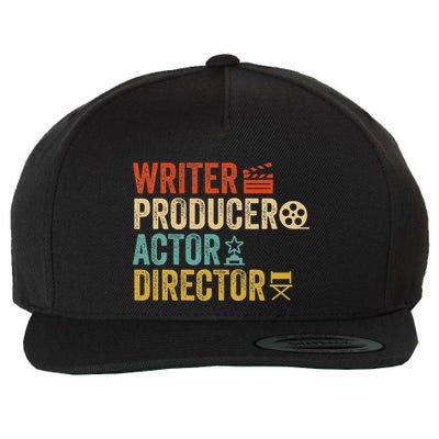 Writer Producer Actor Director Retro Film Filmmaking Wool Snapback Cap