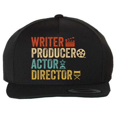 Writer Producer Actor Director Retro Film Filmmaking Wool Snapback Cap