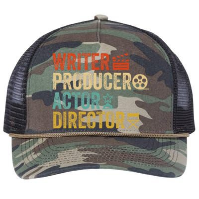 Writer Producer Actor Director Retro Film Filmmaking Retro Rope Trucker Hat Cap