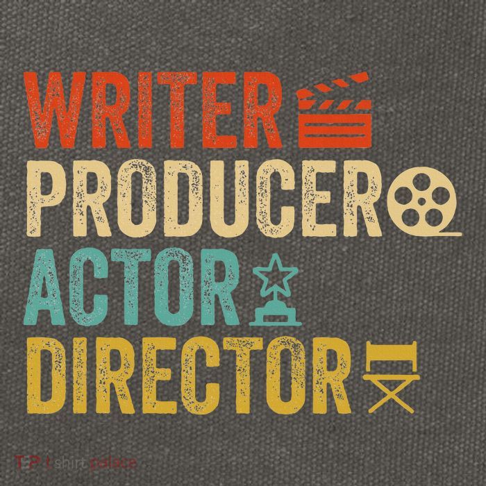 Writer Producer Actor Director Retro Film Filmmaking Cotton Canvas Backpack