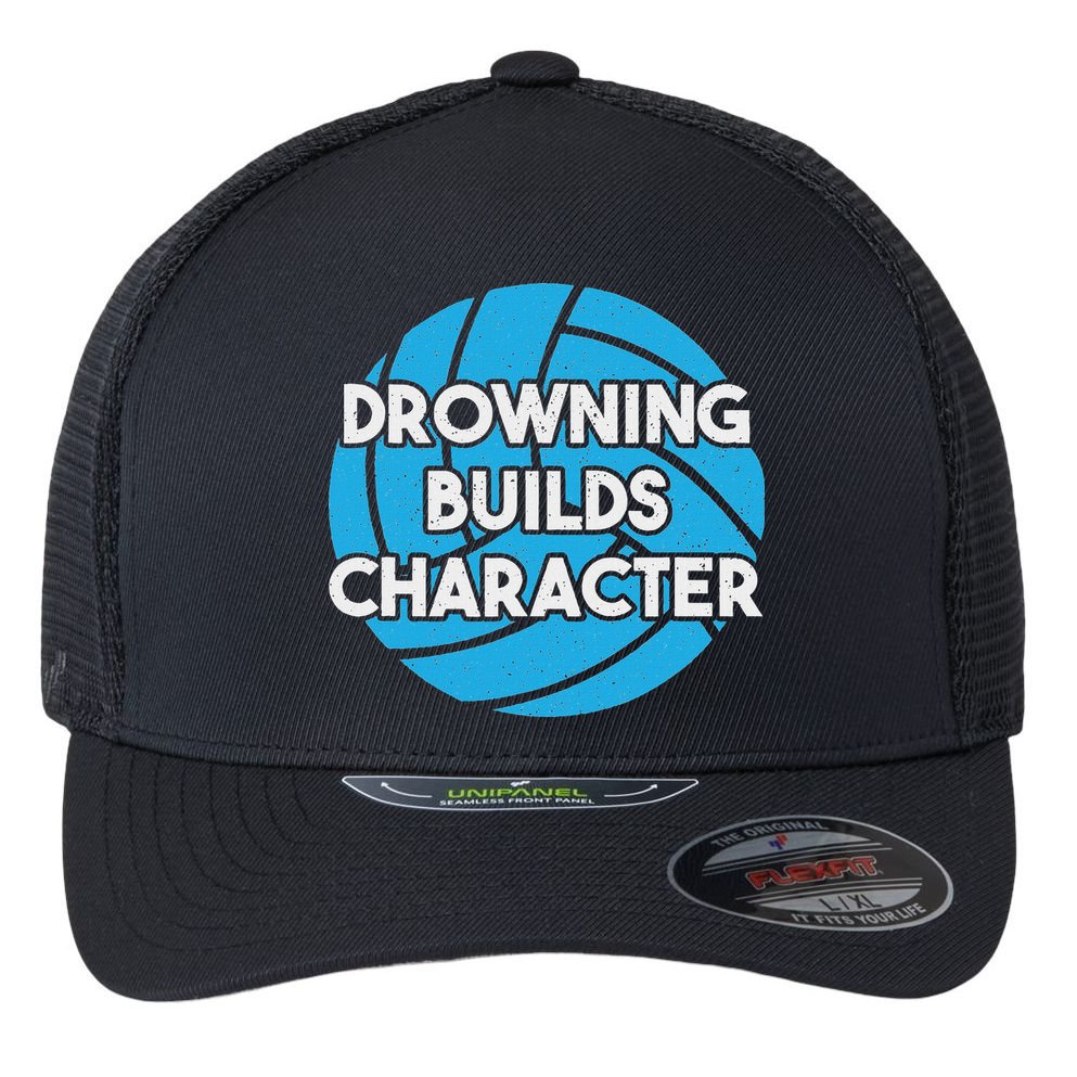 Waterpolo Player Aquatic Sports Lover Funny Water Polo Flexfit Unipanel Trucker Cap