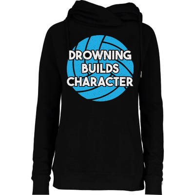 Waterpolo Player Aquatic Sports Lover Funny Water Polo Womens Funnel Neck Pullover Hood