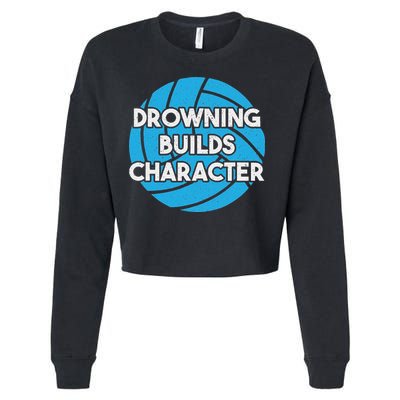 Waterpolo Player Aquatic Sports Lover Funny Water Polo Cropped Pullover Crew