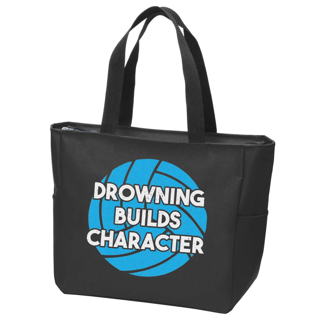 Waterpolo Player Aquatic Sports Lover Funny Water Polo Zip Tote Bag