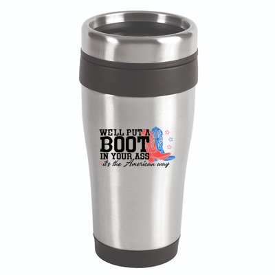 WeLl Put A Boot In Your Ass Western Cowgirl 16oz Travel Tumbler