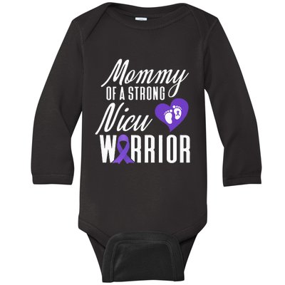 Womens Prematurity Awareness Mommy Nicu Warrior Preemie Dad Baby Long Sleeve Bodysuit