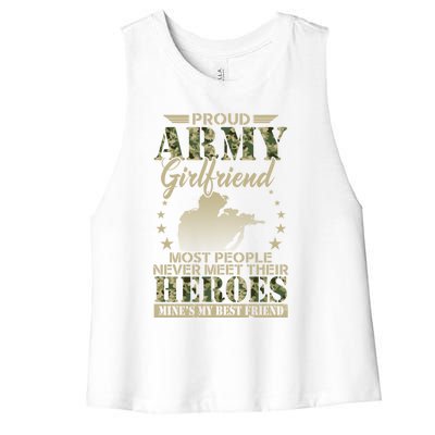 Wo Proud Army Friend Most People Great Gift Memorials Day Great Gift Women's Racerback Cropped Tank