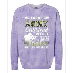 Wo Proud Army Friend Most People Gift Colorblast Crewneck Sweatshirt