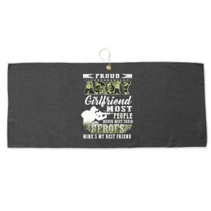 Wo Proud Army Friend Most People Gift Large Microfiber Waffle Golf Towel