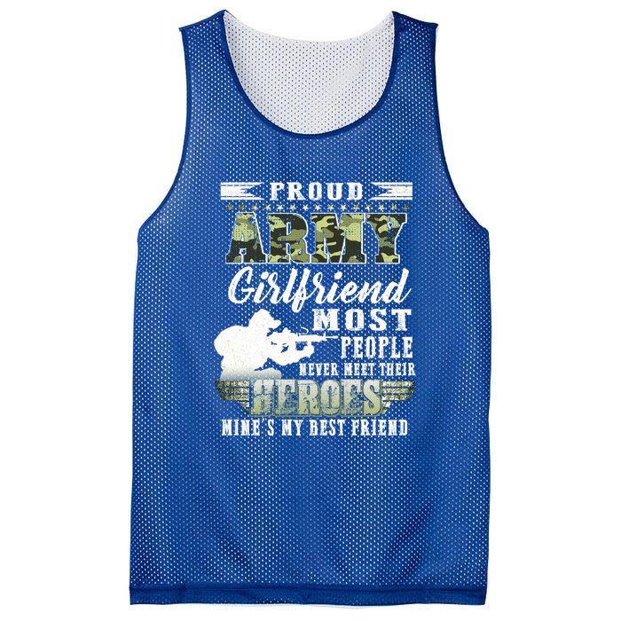 Wo Proud Army Friend Most People Gift Mesh Reversible Basketball Jersey Tank