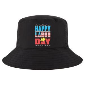 Worker Patriotic American Flag Labor Laborer Happy Labor Day Gift Cool Comfort Performance Bucket Hat