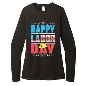 Worker Patriotic American Flag Labor Laborer Happy Labor Day Gift Womens CVC Long Sleeve Shirt