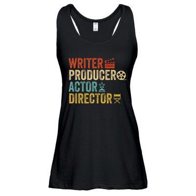 Writer Producer Actor Director Retro Film Filmmaking Ladies Essential Flowy Tank