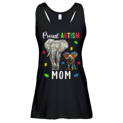 Women's Proud Autism Mom Funny Autism Awareness Mommy Ladies Essential Flowy Tank