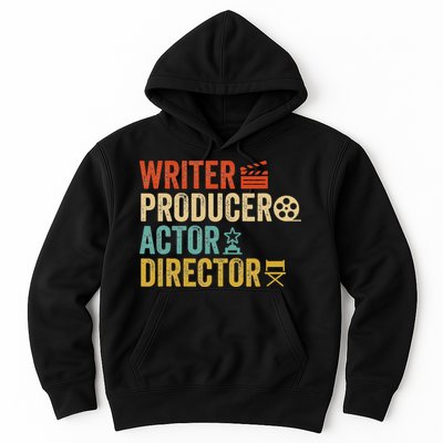 Writer Producer Actor Director Retro Film Filmmaking Hoodie