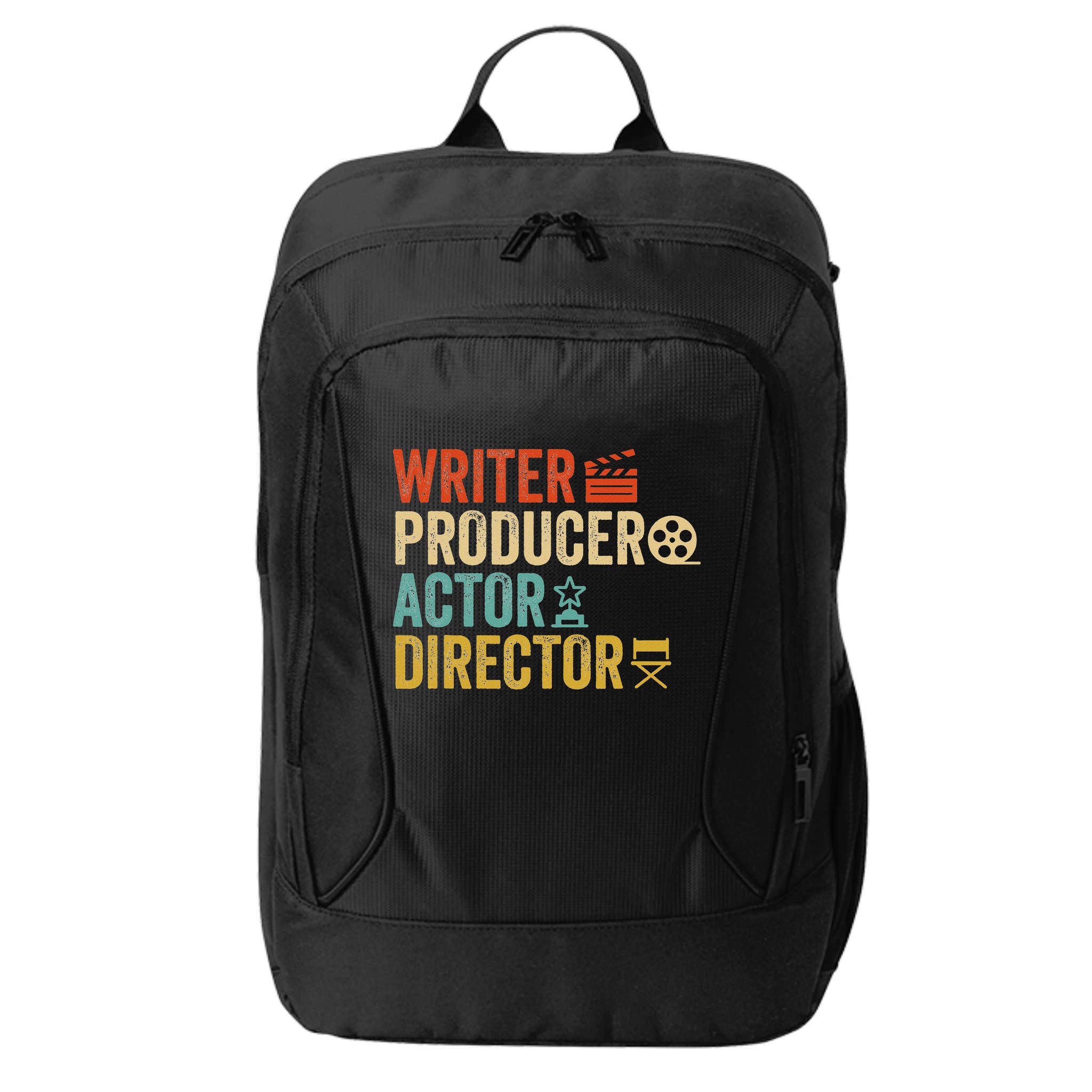 Writer Producer Actor Director Retro Film Filmmaking City Backpack