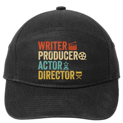 Writer Producer Actor Director Retro Film Filmmaking 7-Panel Snapback Hat