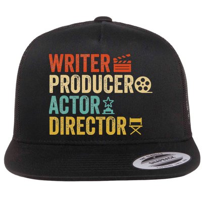 Writer Producer Actor Director Retro Film Filmmaking Flatbill Hat