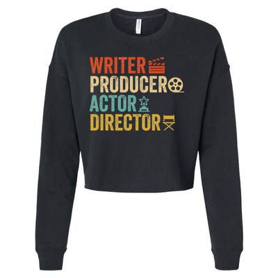 Writer Producer Actor Director Retro Film Filmmaking Cropped Pullover Crew