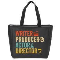 Writer Producer Actor Director Retro Film Filmmaking Zip Tote Bag
