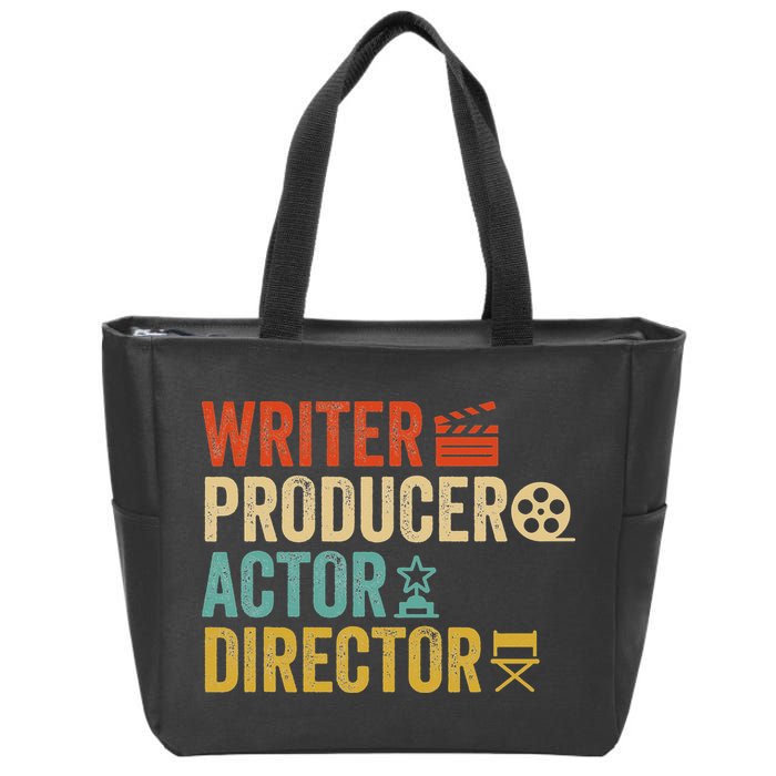 Writer Producer Actor Director Retro Film Filmmaking Zip Tote Bag