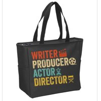 Writer Producer Actor Director Retro Film Filmmaking Zip Tote Bag