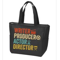 Writer Producer Actor Director Retro Film Filmmaking Zip Tote Bag