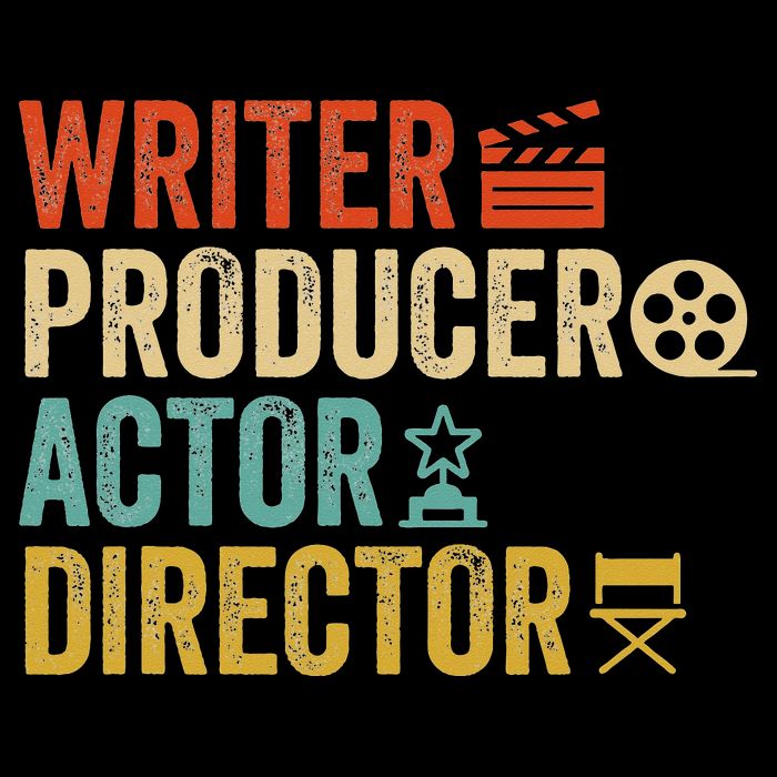 Writer Producer Actor Director Retro Film Filmmaking Zip Tote Bag
