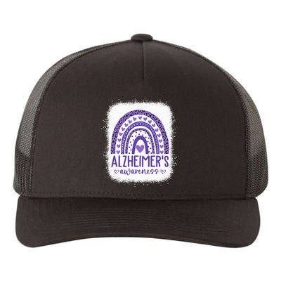 Wear Purple Alzheimers Awareness Leopard Rainbow Yupoong Adult 5-Panel Trucker Hat