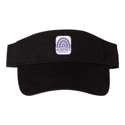 Wear Purple Alzheimers Awareness Leopard Rainbow Valucap Bio-Washed Visor