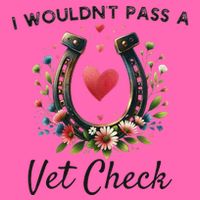 WouldnT Pass A Vet Check Equestrian Humor Stripe Pom Pom Beanie