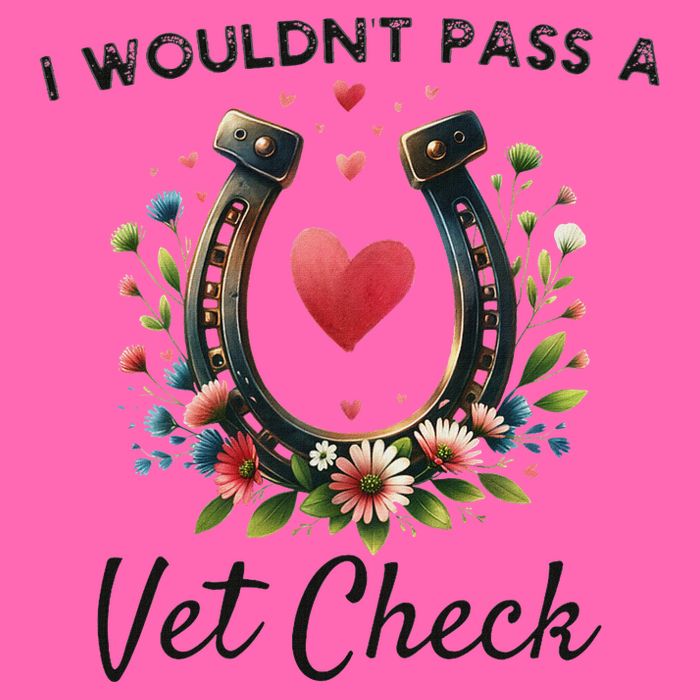 WouldnT Pass A Vet Check Equestrian Humor Stripe Pom Pom Beanie