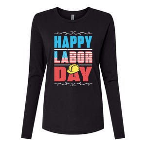 Worker Patriotic American Flag Labor Laborer Happy Labor Day Gift Womens Cotton Relaxed Long Sleeve T-Shirt