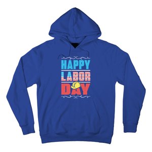 Worker Patriotic American Flag Labor Laborer Happy Labor Day Gift Hoodie