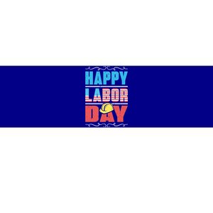 Worker Patriotic American Flag Labor Laborer Happy Labor Day Gift Bumper Sticker