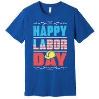 Worker Patriotic American Flag Labor Laborer Happy Labor Day Gift Premium T-Shirt