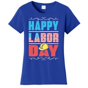 Worker Patriotic American Flag Labor Laborer Happy Labor Day Gift Women's T-Shirt