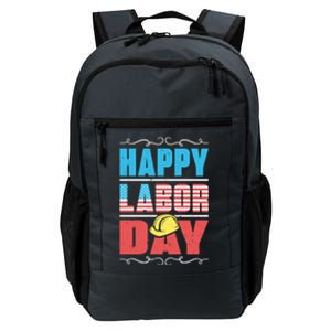 Worker Patriotic American Flag Labor Laborer Happy Labor Day Gift Daily Commute Backpack