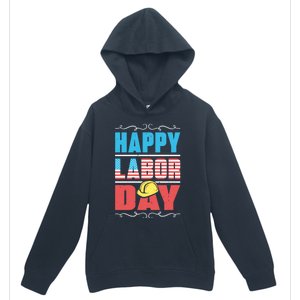 Worker Patriotic American Flag Labor Laborer Happy Labor Day Gift Urban Pullover Hoodie