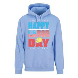 Worker Patriotic American Flag Labor Laborer Happy Labor Day Gift Unisex Surf Hoodie