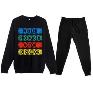 Writer Producer Actor Director Movie Filmmaker Filmmaking Premium Crewneck Sweatsuit Set