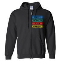 Writer Producer Actor Director Movie Filmmaker Filmmaking Full Zip Hoodie