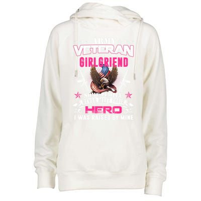 Wo Proud Army Friend I Raised My Heroes Army Veteran Funny Gift Womens Funnel Neck Pullover Hood