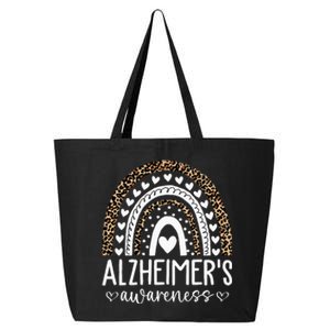 Wear Purple Alzheimer's Awareness Leopard Rainbow 25L Jumbo Tote