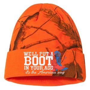 WeLl Put A Boot In Your Ass Western Cow 4th Of July Kati Licensed 12" Camo Beanie