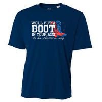 WeLl Put A Boot In Your Ass Western Cow 4th Of July Cooling Performance Crew T-Shirt