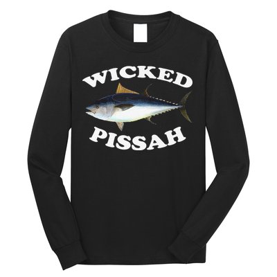 Wicked Pissah Bluefin Tuna Illustration Fishing Angler Gear Long Sleeve Shirt